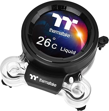 Thermaltake Pacific MX2 Ultra CPU Waterblock, 2.1 inch LCS Disaplay, Build in Water Temperature Senser, LGA 1700, CL-W332-CU00SW-A,Black