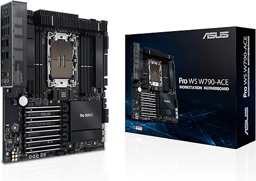 ASUS Pro WS W790-ACE Intel LGA 4677 CEB motherboard,5xPCIe 5.0x16 slots,DDR5 R-DIMM,10G & 2.5GLAN,USB 3.2 Gen 2x2 Type-C,BMC header, ACCE