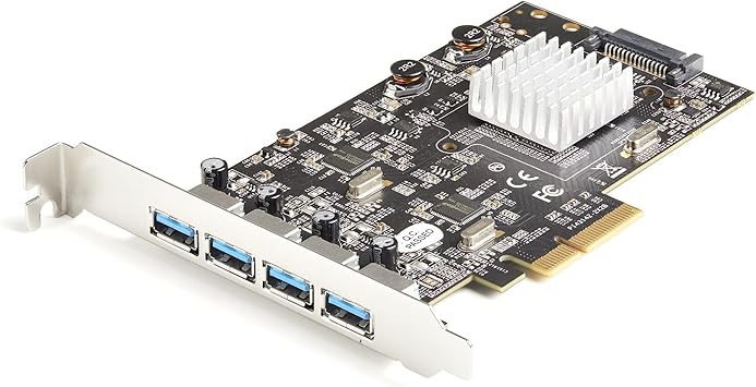 StarTech.com 4-Port USB PCIe Card - USB 3.2 Gen 2 (10Gbps) Type-A PCI Express Expansion Card with 2 Controllers - 4X USB-A - USB PCIe Add-On Adapter Card - Windows/Mac/Linux (PEXUSB314A2V2)