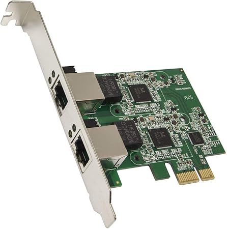 Syba Dual 2.5 Gigabit Ethernet PCI-E Network Expansion Card RJ45 LAN Adapter Low Profile Bracket SD-PEX24066