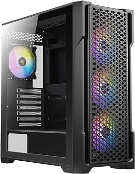 ANTEC AX Series AX90 Mid-Tower ATX Gaming Case, High-Airflow Mesh Front Panel, 4 x 120mm ARGB Fans Included, Tempered Glass Side Panels, 360mm Radiator Support