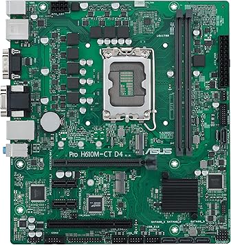 ASUS Pro H610M-CT D4-CSM LGA 1700(Intel 12th Gen&Intel vPro)TCO-optimized Commercial Motherboard( PCIe 4.0,DDR4, DP/HDMI/D-Sub,USB 3.2 Gen 2,M.2 E slot,TPM IC onboard,SMBUS,ACCE, Boot Defender)