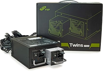 FSP Twins Pro ATX PS2 1+1 Dual Module 900W Certified 80 Plus Gold Hot Swappable Redundant Digital Power Supply with Guardian Monitor Software (Twins Pro 900)