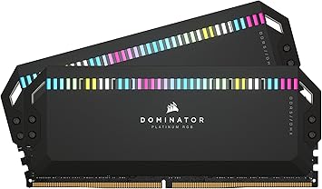 CORSAIR DOMINATOR PLATINUM RGB DDR5 RAM 64GB (2x32GB) 6000MHz CL40 Intel XMP iCUE Compatible Computer Memory - Black (CMT64GX5M2B6000C40)