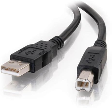 C2G USB 2.0 Cable, USB A to B Cable, Black Data Transfer Cable, 2 Meters (6.56 Feet) C2G USB Cable, C2G 28102