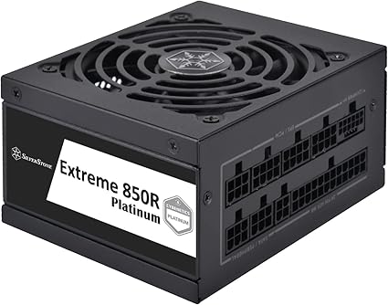 SilverStone Technology Extreme 850R Platinum Cybenetics Platinum 850W SFX12V 4.0 (ATX 3.0) & PCIe 5.0 SFX Power Supply, SST-EX850R-PM