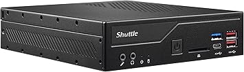 Shuttle XPC Slim DH670 Barebone PC Intel H670 Support 65W Alder Lake-s LGA1700 CPU No Ram No HDD/SSD No CPU No OS (Vesa Mount Included), Black