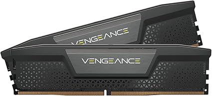 CORSAIR VENGEANCE DDR5 RAM 64GB (2x32GB) 6000MHz CL38 Intel XMP iCUE Compatible Computer Memory - Black (CMK64GX5M2B6000C38)