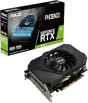 ASUS Phoenix NVIDIA GeForce RTX 3050 Gaming Graphics Card - PCIe 4.0, 8GB GDDR6 Memory, HDMI 2.1, DisplayPort 1.4a, Axial-tech Fan Design, Protective Backplate, Dual Ball Fan Bearings, Auto-Extreme