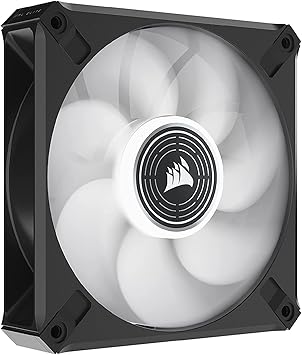 CORSAIR ML120 LED Elite, 120mm Magnetic Levitation White LED Fan with AirGuide, Single Pack, Black