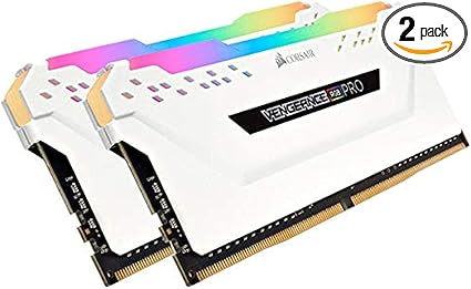 CORSAIR Vengeance RGB PRO 32GB (2x16GB) DDR4 2666 (PC4-21300) C16 Desktop Memory – White