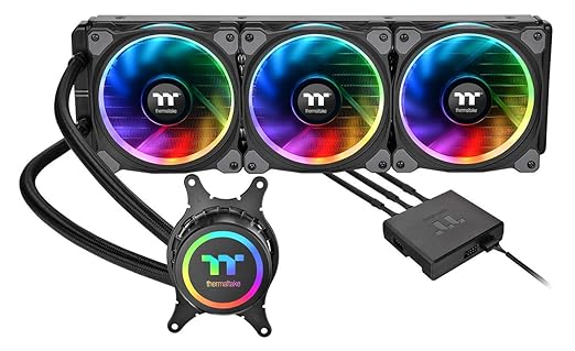 Thermaltake Floe 360mm, TR4 Exclusive, 16.8 Million Color Software Enabled (TT RGB Plus/Alexa/Razer Chroma), AIO CPU Liquid Cooler CL-W235-PL12SW-A, Black