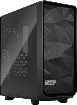 Fractal Design Meshify 2 Compact Black ATX Flexible High-Airflow Light Tinted Tempered Glass Window Mid Tower Computer Case