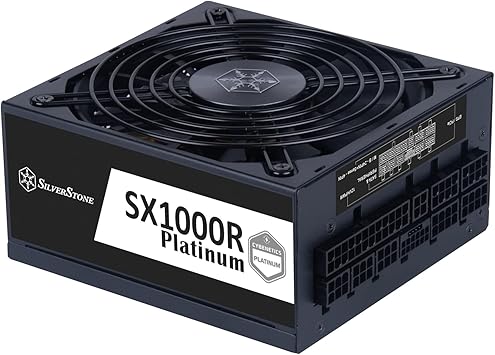 SilverStone Technology SX1000R Platinum Cybenetics Platinum 1000W SFX12V 4.0 & PCIe 5.0 Fully Modular SFX-L Power Supply, SST-SX1000R-PL