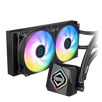 Iceberg Thermal IceFLOE Oasis 240mm AIO CPU Liquid Cooler - Close-Loop ARGB Gen 2 Water Cooler - 2 PWM RGB Case Fans - LGA 1700 / AM5 Ready