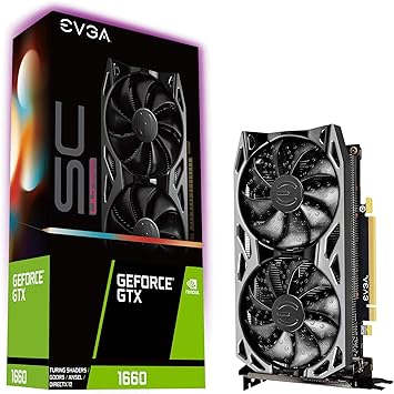 EVGA GeForce GTX 1660 SC Ultra Gaming, 06G-P4-1067-KR, 6GB GDDR5, Dual Fan