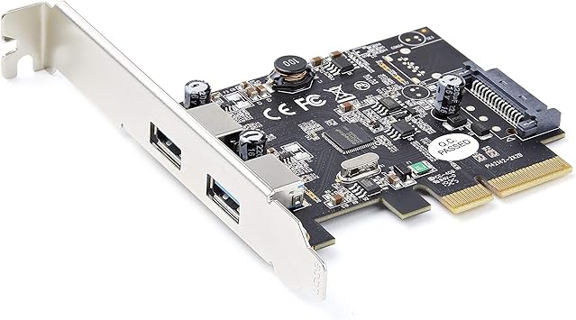 StarTech.com 2-Port USB PCIe Card with 10Gbps/Port - USB 3.1/3.2 Gen 2 Type-A PCI Express 3.0 x2 Host Controller Expansion Card - Add-On Adapter Card - Full/Low Profile - Windows & Linux (PEXUSB312A3)