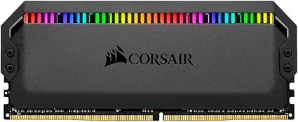 Corsair Dominator Platinum RGB 64GB (2x32GB) DDR4 3200MHz C16 AMD Optimized Desktop Memory (12 Ultra-Bright CAPELLIX RGB LEDs, Patented Dual-Channel DHX Cooling Technology, XMP 2.0 Support) Black