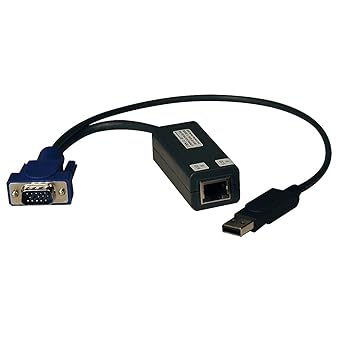 TRIPP LITE KVM Switch USB Server Interface Unit Virtual Media HD15 USB RJ45(B078-101-USB-1)