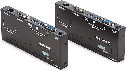 StarTech.com 500ft (150m) VGA KVM Extender - PS/2 & USB Host - KVM Console Over CAT5 Ethernet for Multiple Servers / Computers