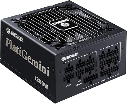 ENERMAX PlatiGemini 1200W, ATX 3.1 & ATX12VO Standard, PCIe 5 600W 12V-2x6 Connector, 80+ Platinum Full-Modular Power Supply, Compact 150mm ATX PSU, 10 Year Warranty; EGN1200P