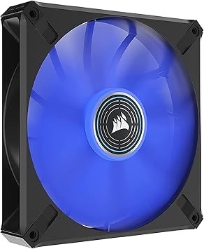 CORSAIR ML140 LED Elite, 140mm Magnetic Levitation Blue LED Fan with AirGuide, Single Pack ,Black