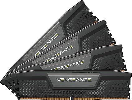 CORSAIR VENGEANCE DDR5 RAM 64GB (4x16GB) 6200MHz CL32 Intel XMP iCUE Compatible Computer Memory - Black (CMK64GX5M4B6200C32)