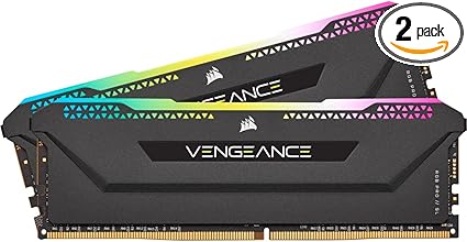 Corsair Vengeance RGB PRO SL 16GB (2x8GB) DDR4 3600MHz C16 Optimized for AMD Ryzen Desktop Memory (10 Ultra-Bright RGB LEDs, Custom Performance PCB, Tight Response Times, Intel XMP 2.0) Black