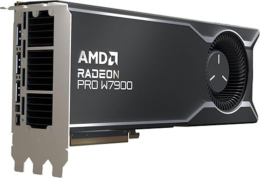 AMD Radeon™ Pro W7900, Professional Graphics Card, Workstation, AI, 3D Rendering, 48GB GDDR6, DisplaPort™ 2.1, AV1, 61 TFLOPS, 96CUS, 295W TDP, 8K