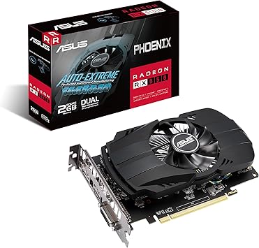 ASUS Phoenix AMD Radeon RX 550 Graphics Card (PCIe 3.0, 2GB GDDR5 Memory, HDMI, DisplayPort, DVI-D, FreeSync, IP5X Dust Resistant, Dual Ball Fan Bearings, Auto-Extreme, Compact Design)