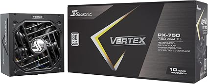 Seasonic Vertex PX-750 | 750W | 80+ Platinum | ATX 3.0 & PCIe 5.0 Ready | Full-Modular | ATX Form Factor | Low Noise | Premium Japanese Capacitor | Nvidia RTX 30/40 Super & AMD GPU Compatible