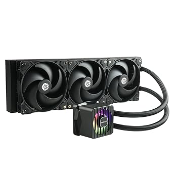 ENERMAX LIQMAXFLO SR 360mm A-RGB AIO CPU Liquid Cooler- High-Performance Pump up to 3000RPM, 60mm VRM Fan, Pressure-Optimized Silent 120mm FDB PWM Fan, Intel LGA1700/AMD AM5 Ready