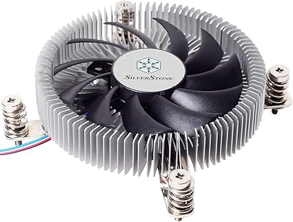 SilverStone Technology SST-NT07-115X-USA LGA1150/1151/1155/1156/1200 CPU Cooler Low Profile 23mm Tall for 65W TDP Support with 80mm PWM Fan SST-NT07-115X