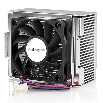 StarTech.com 85x70x50mm Socket 478 CPU Cooler Fan - CPU Cooler with Heatsink & TX3 Connector (FAN478), Black