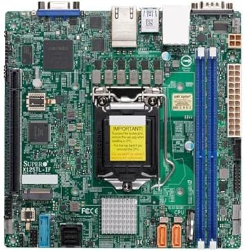 Supermicro X12STL-IF Mini-ITX Server Motherboard C252 LGA-1200, Daul LAN 1GbE