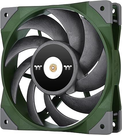 Thermaltake ToughFan 12 Racing Green High Static Pressure 2000 PWM, Metal-Reinforced Motor Hub, Gen.2 Hydraulic Bearing 120mm Case/Radiator Fan CL-F117-PL12RG-A