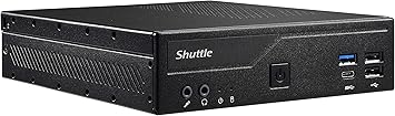 Shuttle XPC Slim DH610 Barebone PC Intel H610 Support 65W Alder Lake-s LGA1700 CPU No Ram No HDD/SSD No CPU No OS (Vesa Mount Included),Black