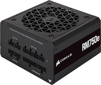 Corsair RM750e (2023) Fully Modular Low-Noise Power Supply - ATX 3.0 & PCIe 5.0 Compliant - 105°C-Rated Capacitors - 80 Plus Gold Efficiency - Modern Standby Support - Black