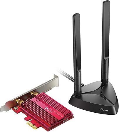 TP-Link WiFi 6 AX3000 PCIe WiFi Card (Archer TX3000E), Up to 2400Mbps, Bluetooth 5.2, 802.11AX Dual Band Wireless Adapter with MU-MIMO,OFDMA,Ultra-Low Latency, Supports Windows 11, 10 (64bit) only