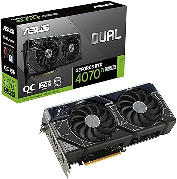 ASUS Dual GeForce RTX™ 4070 Ti Super OC Edition (PCIe 4.0, 16GB GDDR6X, DLSS 3, HDMI 2.1a, DisplayPort 1.4a, 2.56-Slot Design, Axial-tech Fan Design, 0dB Technology, Auto-Extreme Technology)