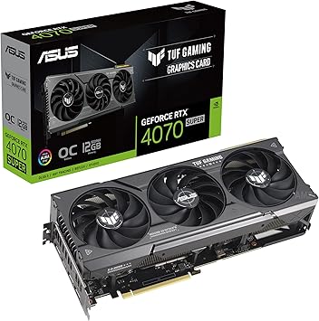 ASUS TUF Gaming GeForce RTX 4070 Super OC Edition Gaming Graphics Card (PCIe 4.0, 12GB GDDR6X, DLSS 3, HDMI 2.1a, DisplayPort 1.4a)