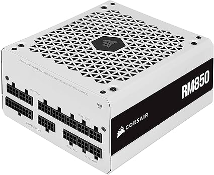 CORSAIR RM Series (2021), White, RM850, 850 Watt, 80 Plus Gold Certified, Fully Modular Power Supply