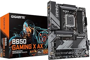 GIGABYTE B650 Gaming X AX (AM5/ LGA 1718/ AMD/ B650/ ATX/ 5-Year Warranty/ DDR5/ PCIe 4.0 M.2/ PCIe 4.0/ USB 3.2 Gen2x2 Type-C/AMD Wi-Fi 6E/ Realtek 2.5GbE LAN/Motherboard)