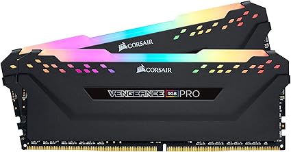 Corsair VENGEANCE RGB PRO DDR4 32GB (2x16GB) 3200MHz CL16 Intel XMP 2.0 iCUE Compatible Computer Memory - Black (CMW32GX4M2E3200C16)