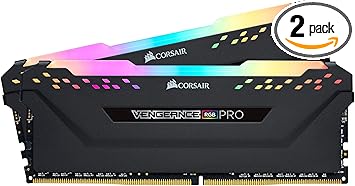 Corsair VENGEANCE RGB PRO DDR4 16GB (2x8GB) 3200MHz CL16 Intel XMP 2.0 iCUE Compatible Computer Memory - Black (CMW16GX4M2C3200C16)