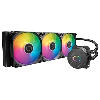 Cooler Master MasterLiquid 360L Core 360mm Close-Loop AIO Liquid Cooler, ARGB Sync, Gen S Coldplate Pump, 120mm PWM, CryoFuze 14W/mK, AMD Ryzen AM5/AM4, Intel LGA1700/1200 (MLW-D36M-A18PZ-R1) , Black