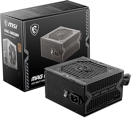 MSI MAG A650BN Gaming Power Supply - 80 Plus Bronze Certified 650W - Compact Size - ATX PSU