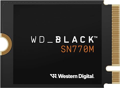 WD_BLACK 1TB SN770M M.2 2230 NVMe SSD for handheld gaming devices, Speeds up to 5,150MB/s, TLC 3D NAND, Great for Steam Deck and Microsoft Surface - WDBDNH0010BBK-WRSN