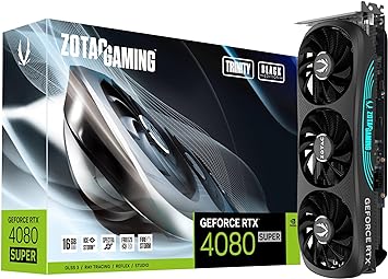 ZOTAC Gaming GeForce RTX 4080 Super Trinity Black Edition DLSS 3 16GB GDDR6X 256-bit 23 Gbps PCIE 4.0 Gaming Graphics Card, IceStorm 2.0 Advanced Cooling, Spectra RGB Lighting, ZT-D40820D-10P