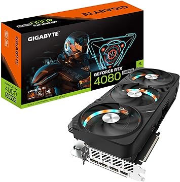 GIGABYTE GeForce RTX 4080 Super Gaming OC 16G Graphics Card, 3X WINDFORCE Fans, 16GB 256-bit GDDR6X, GV-N408SGAMING OC-16GD Video Card